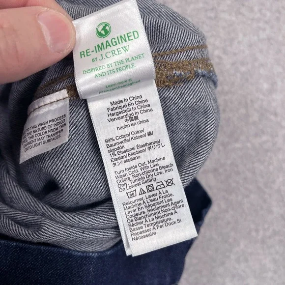 J.Crew Sailor Button Wide Leg Trouser Jeans Womens 27P (30x29) Dark Blue Denim - Picture 10 of 13